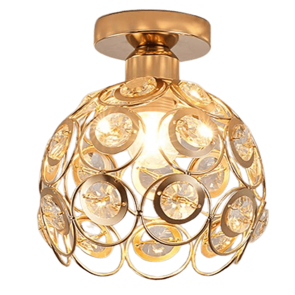 adembenemende luxe gouden bal hal plafondlamp voor een elegant interieur