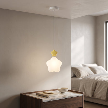 Decoratieve wolk lamp met ster voor kinder- of babykamer