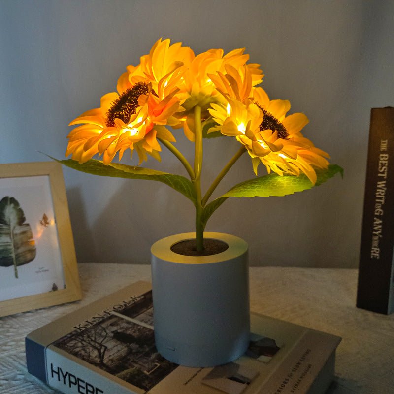 stralende zonnebloemlamp voor een sprankelende sfeer