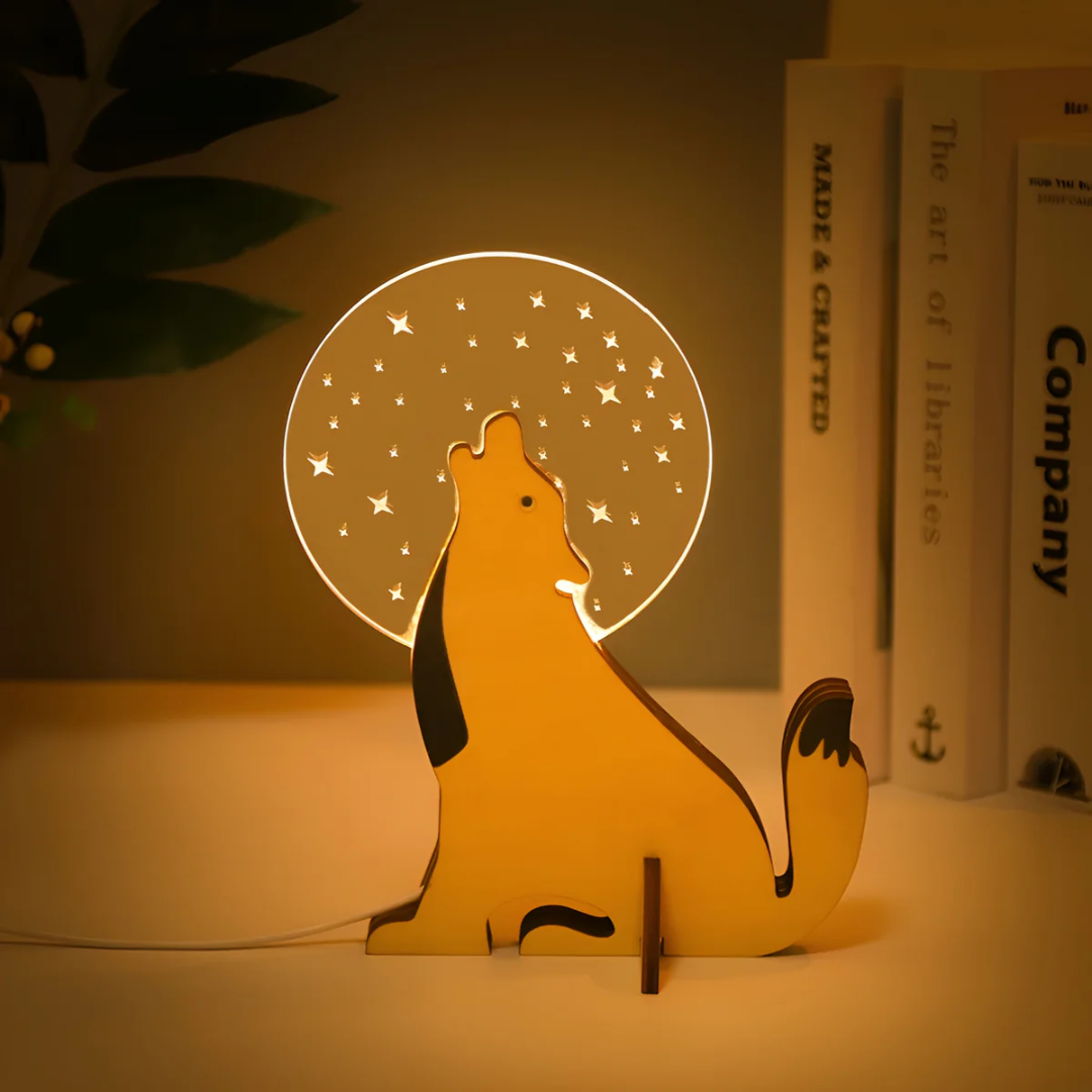 houten led tafellamp voor sfeerverlichting
