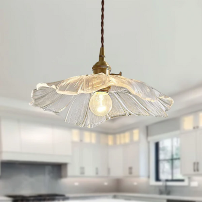 Glazen Hanglamp Met Lotusdesign