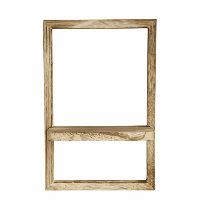 houten wandplank met frame