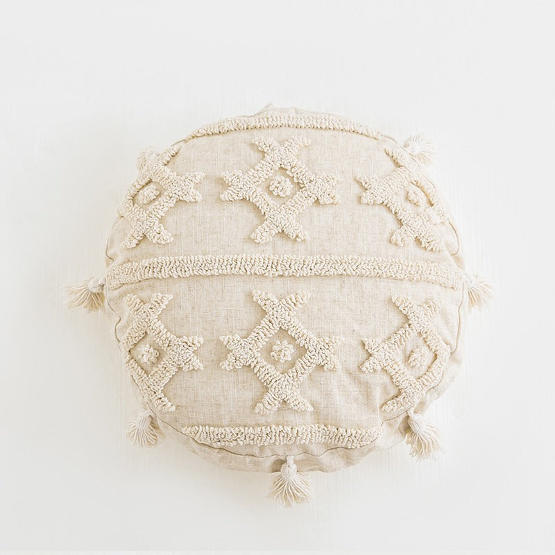 gevoerde kussenhoes beige boho ontwerp