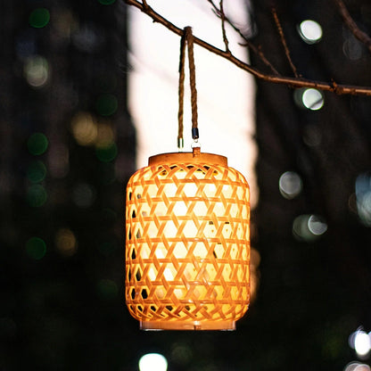 Zonnecel Lamp Bamboe Buiten
