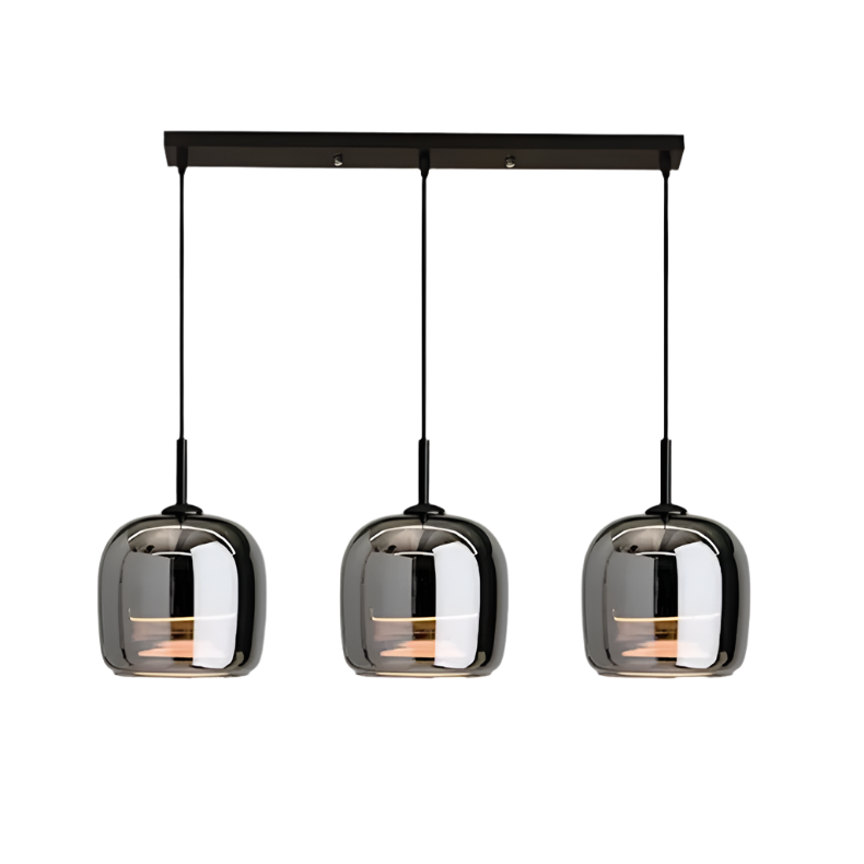 stijlvolle zwarte glazen hanglamp in scandinavisch design