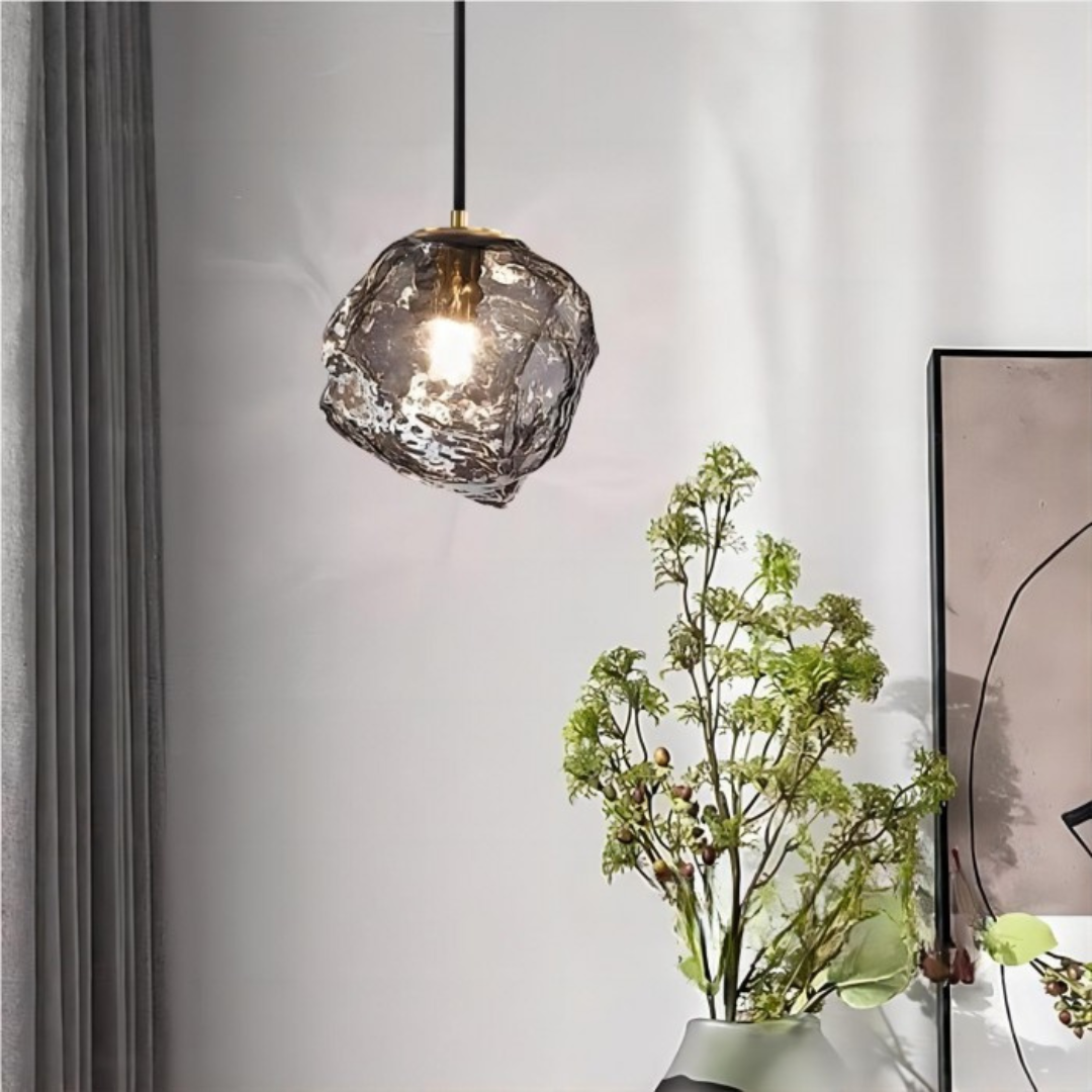 hanglamp van helder glas voor sfeervolle tafelverlichting
