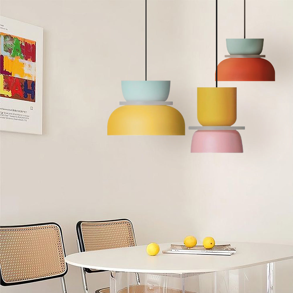 dulcy scandinavische hanglamp met kleurblokstijl