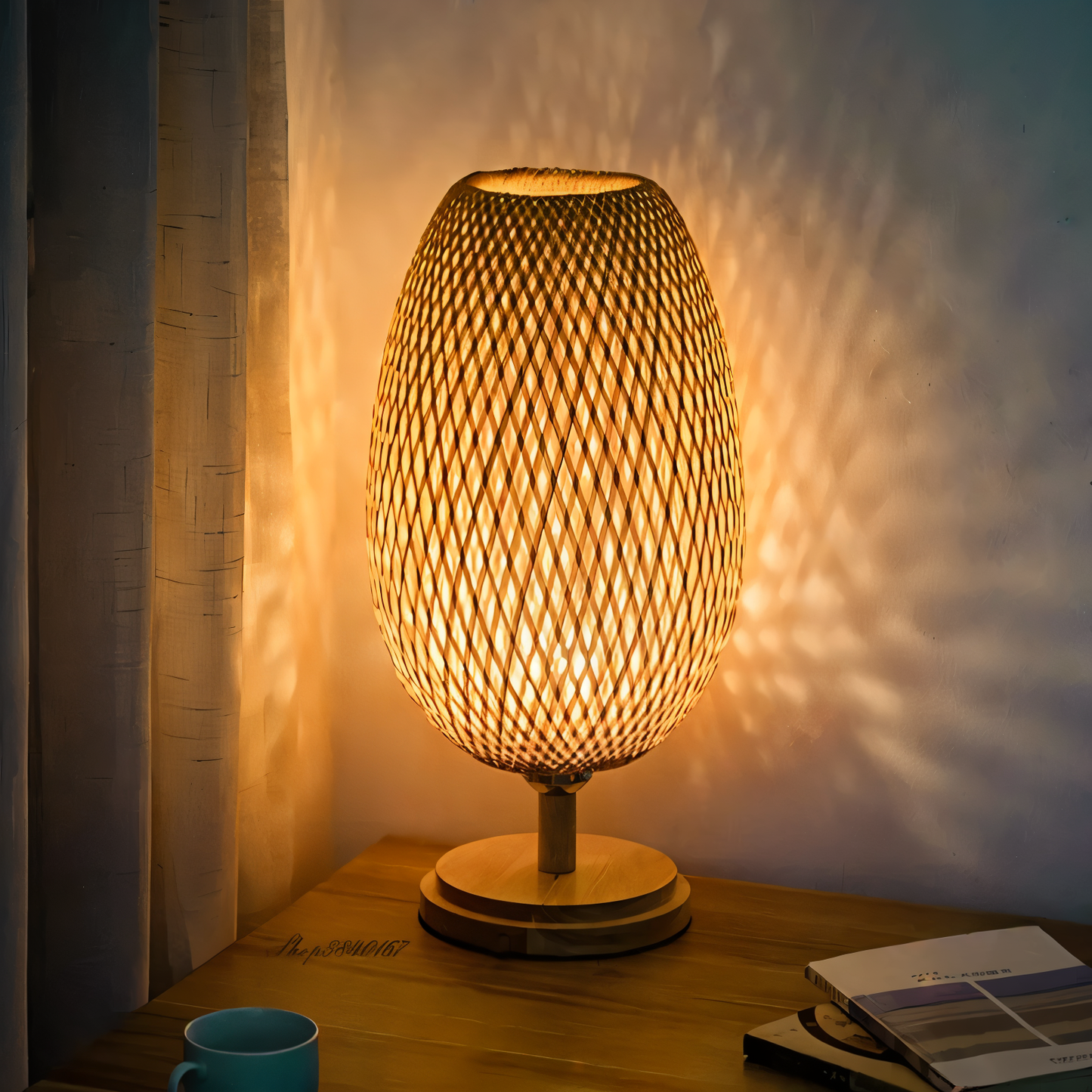 geweven bamboe hanglamp