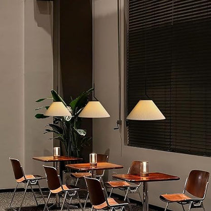 Stijlvolle Nordic Geplooide Crème Hanglamp voor een Elegante Sfeer