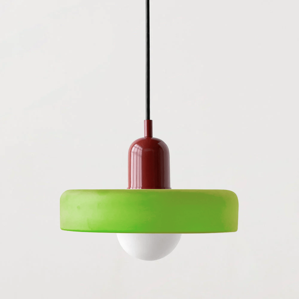 stijlvolle bauhaus hanglamp van elegante kleurige glas