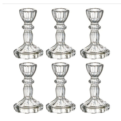 Set van 6 Kandelaren van Kristalglas