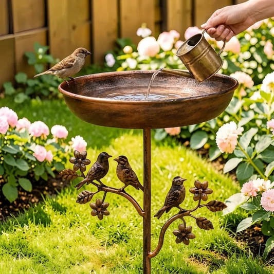 Tuin Vogelbad Metalen Spike Vintage Koper