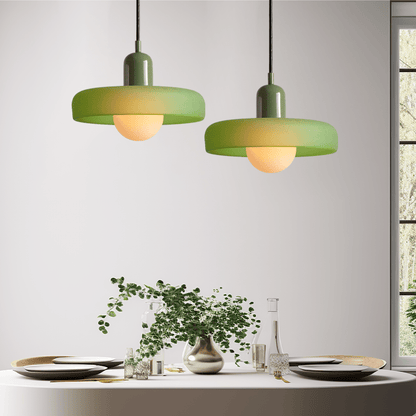 Stijlvolle Bauhaus Hanglamp van Elegante Kleurige Glas