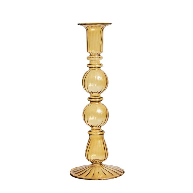 glazen kandelaar frans vintage ontwerp