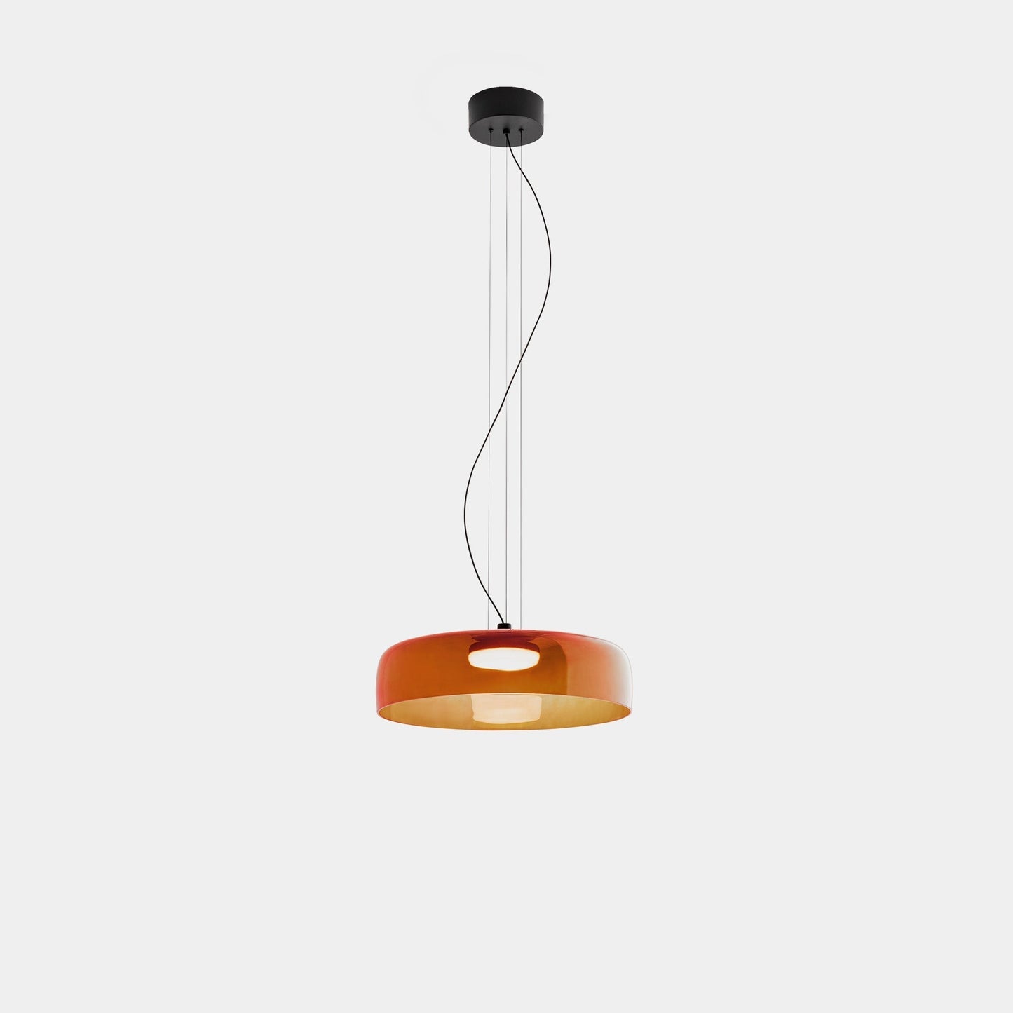 elegante hanglamp in noors glas