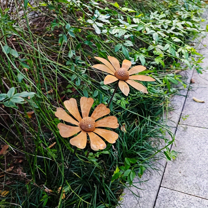 Metalen Tuinsteker Kamille Margriet Rustiek 65cm