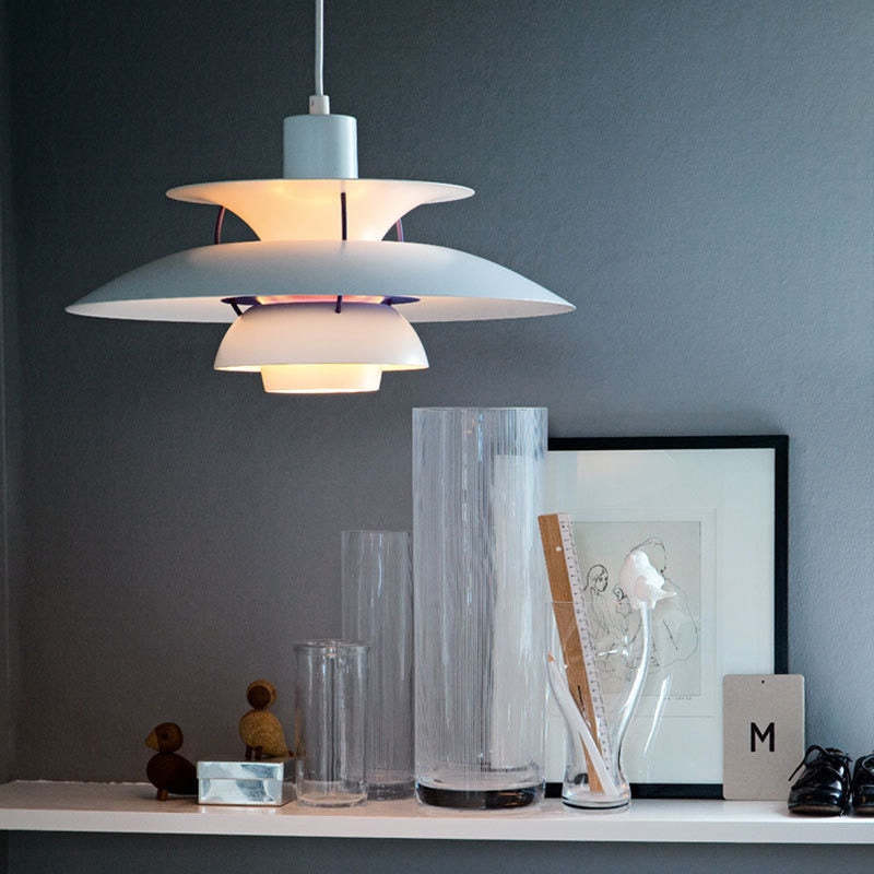 elegante morandi moderne led hanglamp met sfeervolle kap