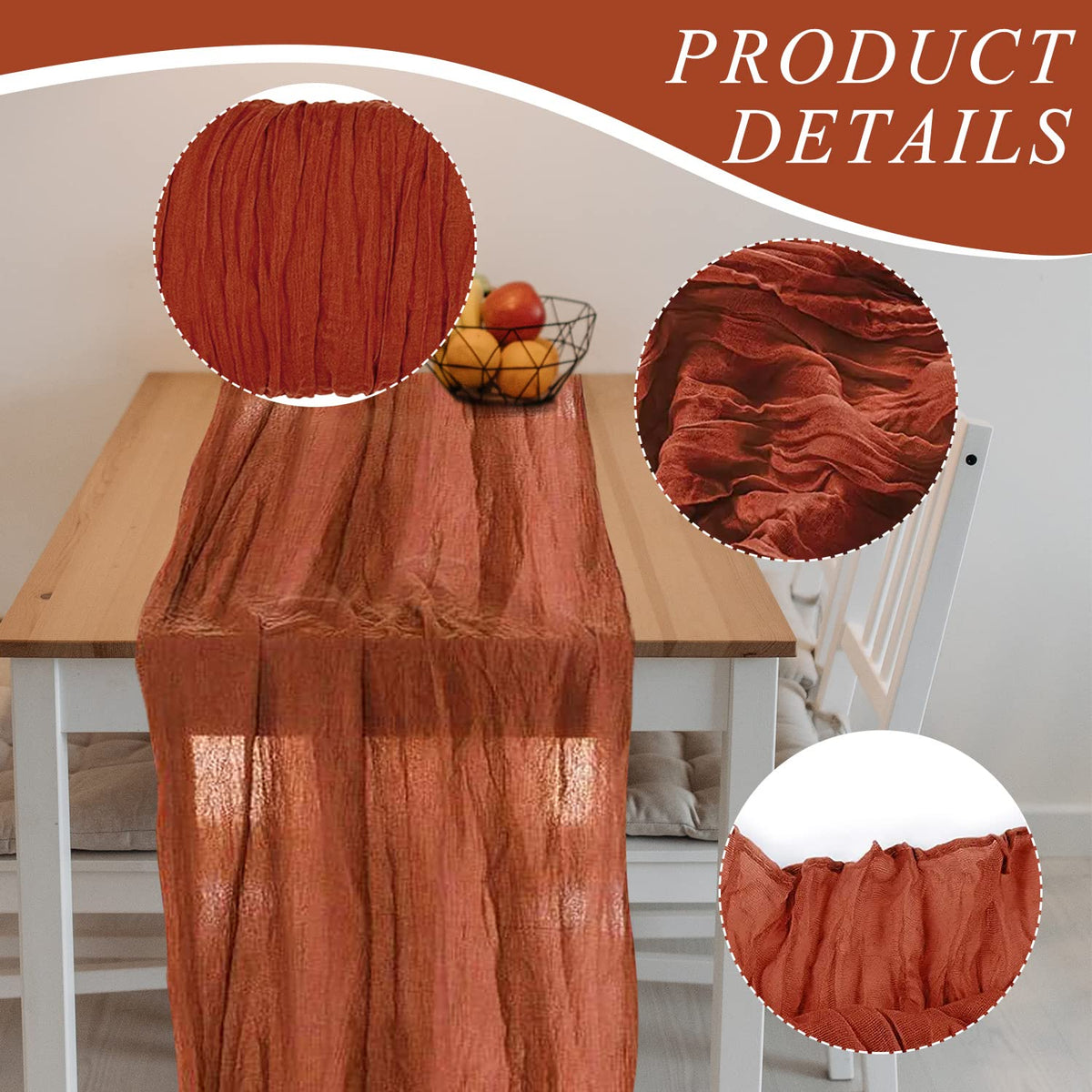 terracotta tafelloper als stijlvolle tafeldecoratie voor een diner