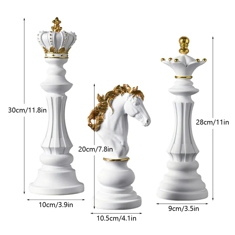 decoratief schaakbeeldhouwsel houten set