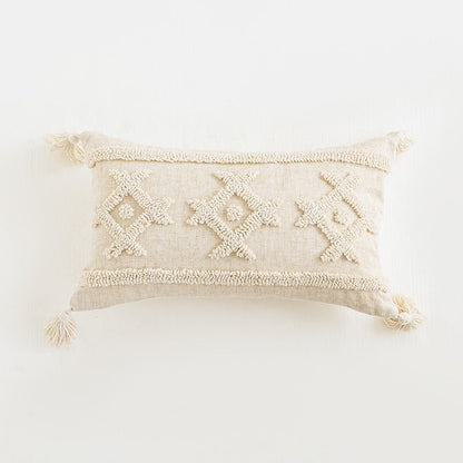 Gevoerde Kussenhoes Beige Boho Ontwerp
