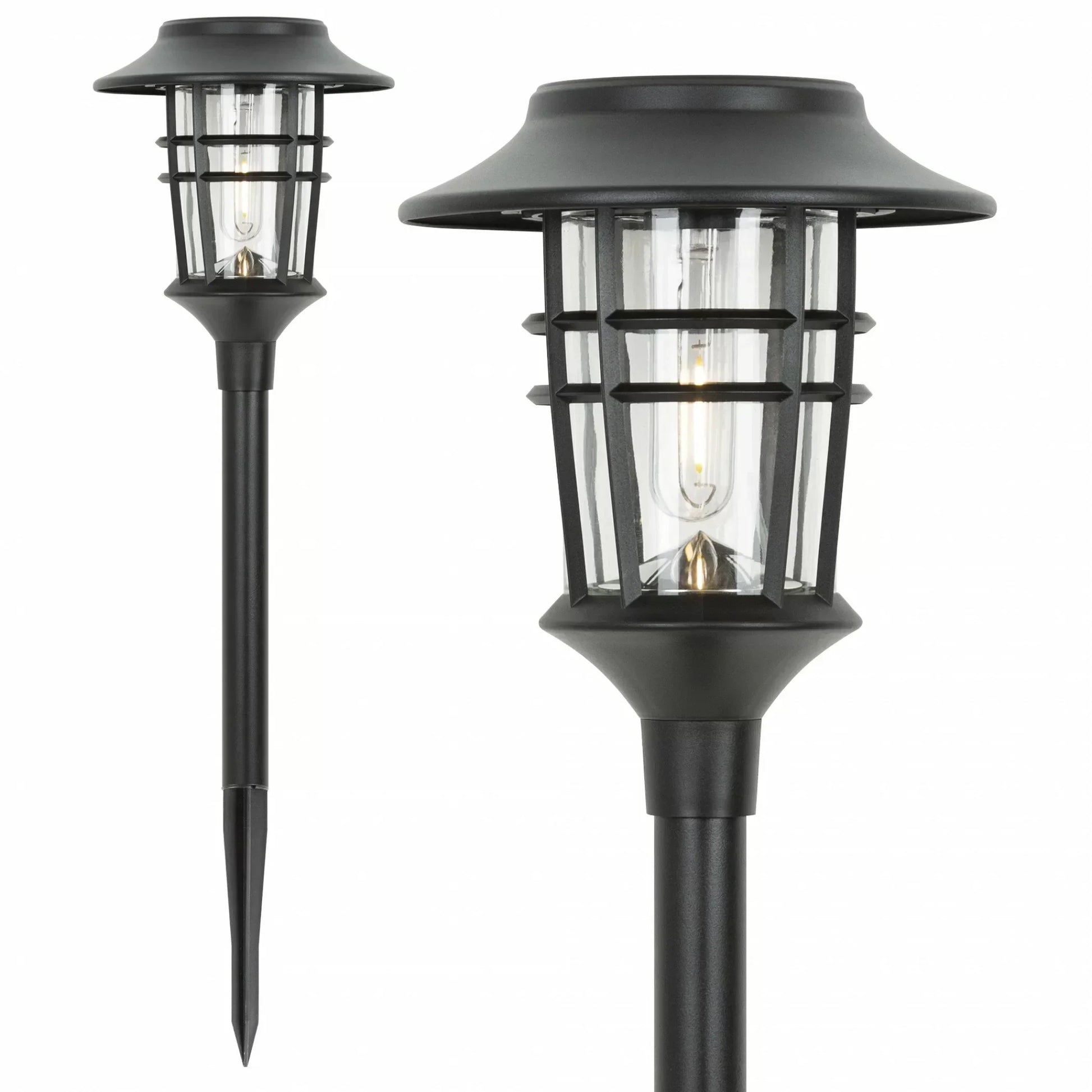 Staande solaire tuinlamp die sfeervol licht verspreidt