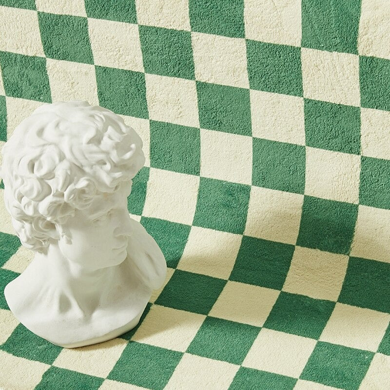 bedkleed met ruitpatroon
