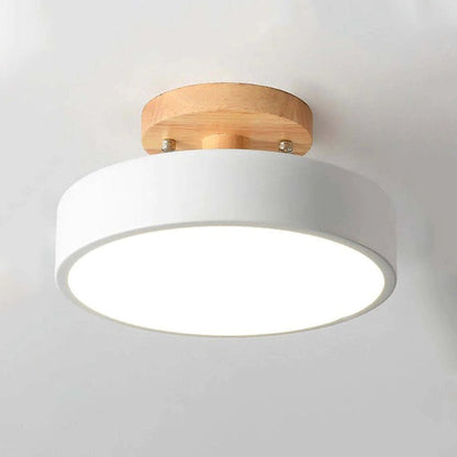 Elegante moderne LED-plafondlamp van hoogwaardig hout