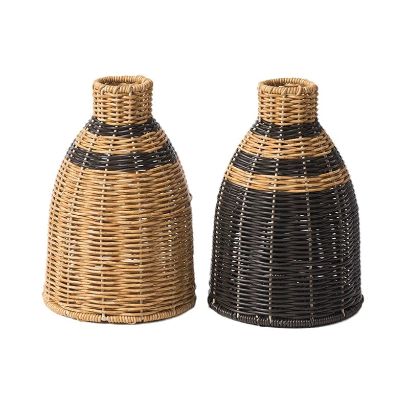 rieten decoratieve handgeweven vaas