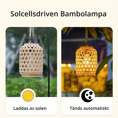 Zonnecel Lamp Bamboe Buiten