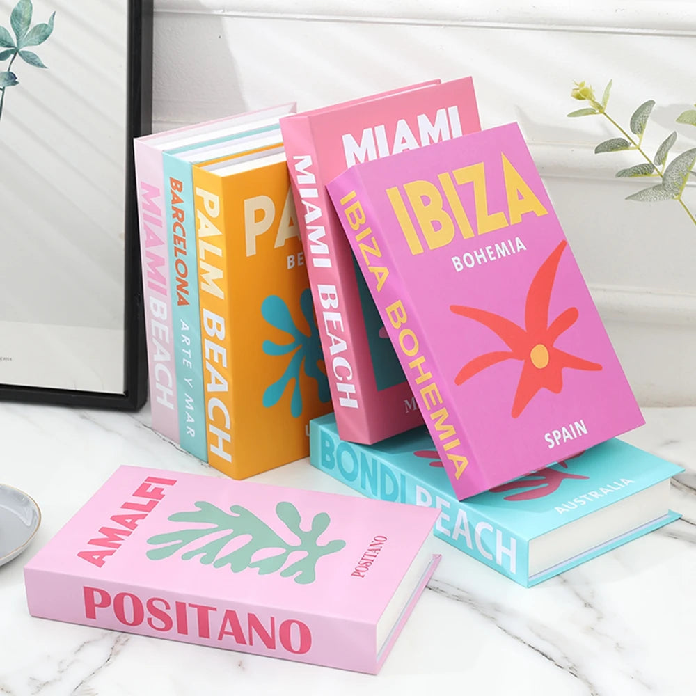 decoratieve boeken gekleurde set