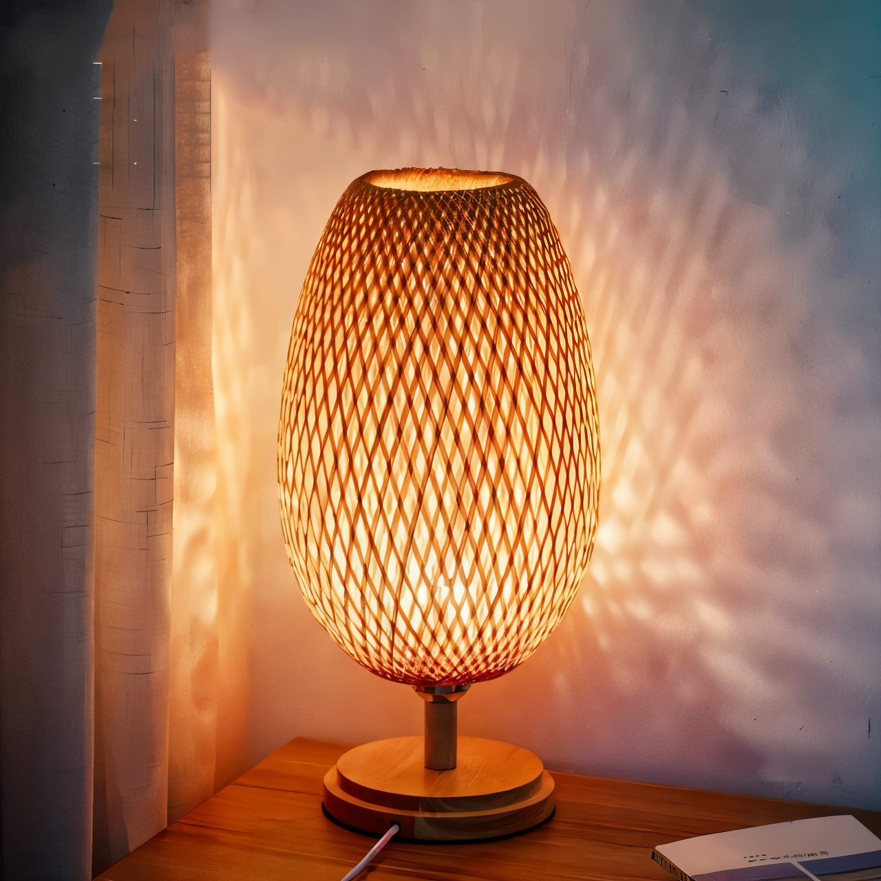 geweven bamboe hanglamp
