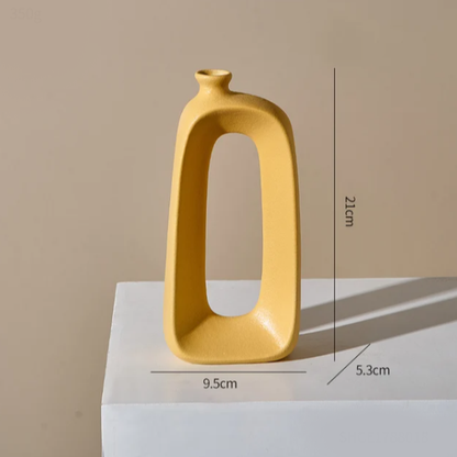 Keramische Holle Vaas Abstract Ontwerp