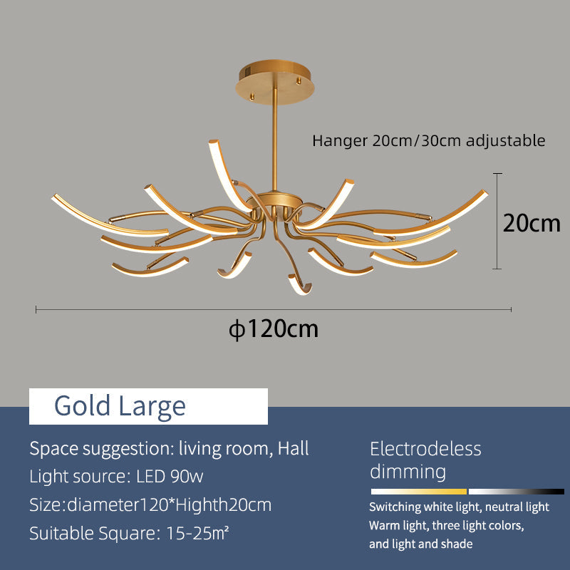 elegante luster plafondlamp voor een stijlvolle verlichting