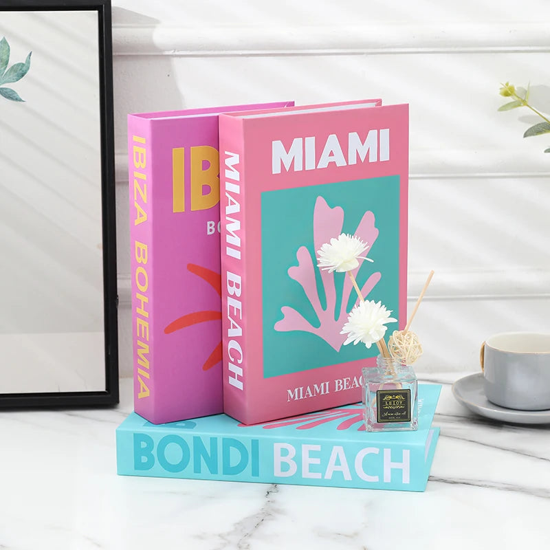 decoratieve boeken gekleurde set