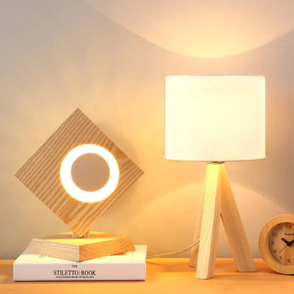 Houten Tafellamp Modern Ontwerp