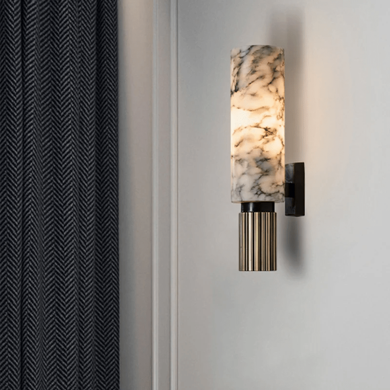 elegante marmeren wandlamp voor een luxe sfeer