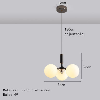 Stijlvolle Noorse luxe glazen hanglamp voor een elegante uitstraling