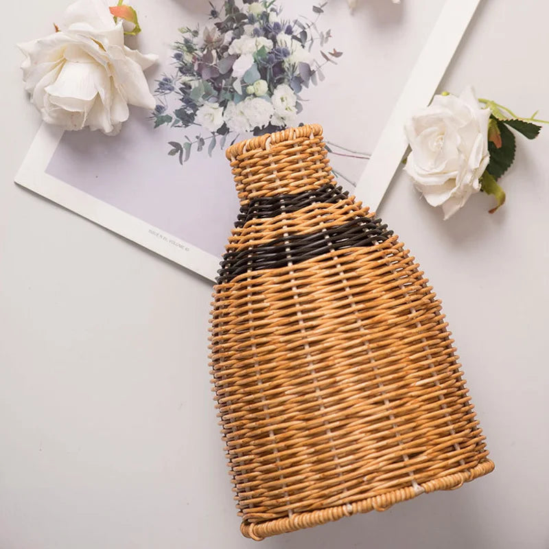 rieten decoratieve handgeweven vaas