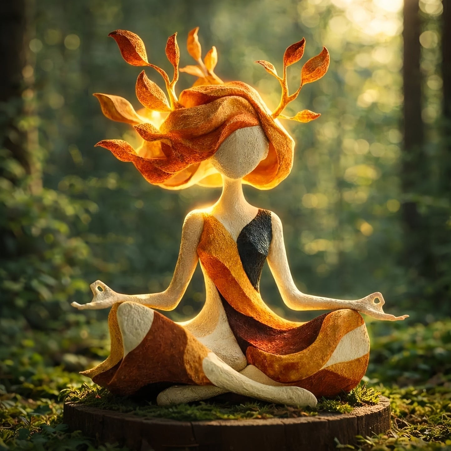 decoratief yoga beeldje gestyled als zen accent in woonruimte