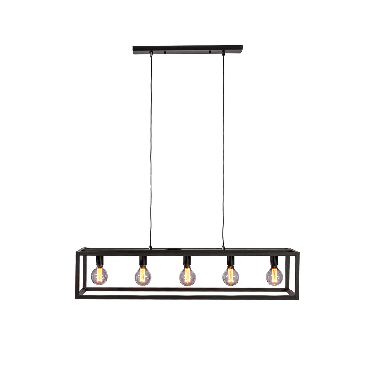 hanglamp, 5-lichts, h340 zwart