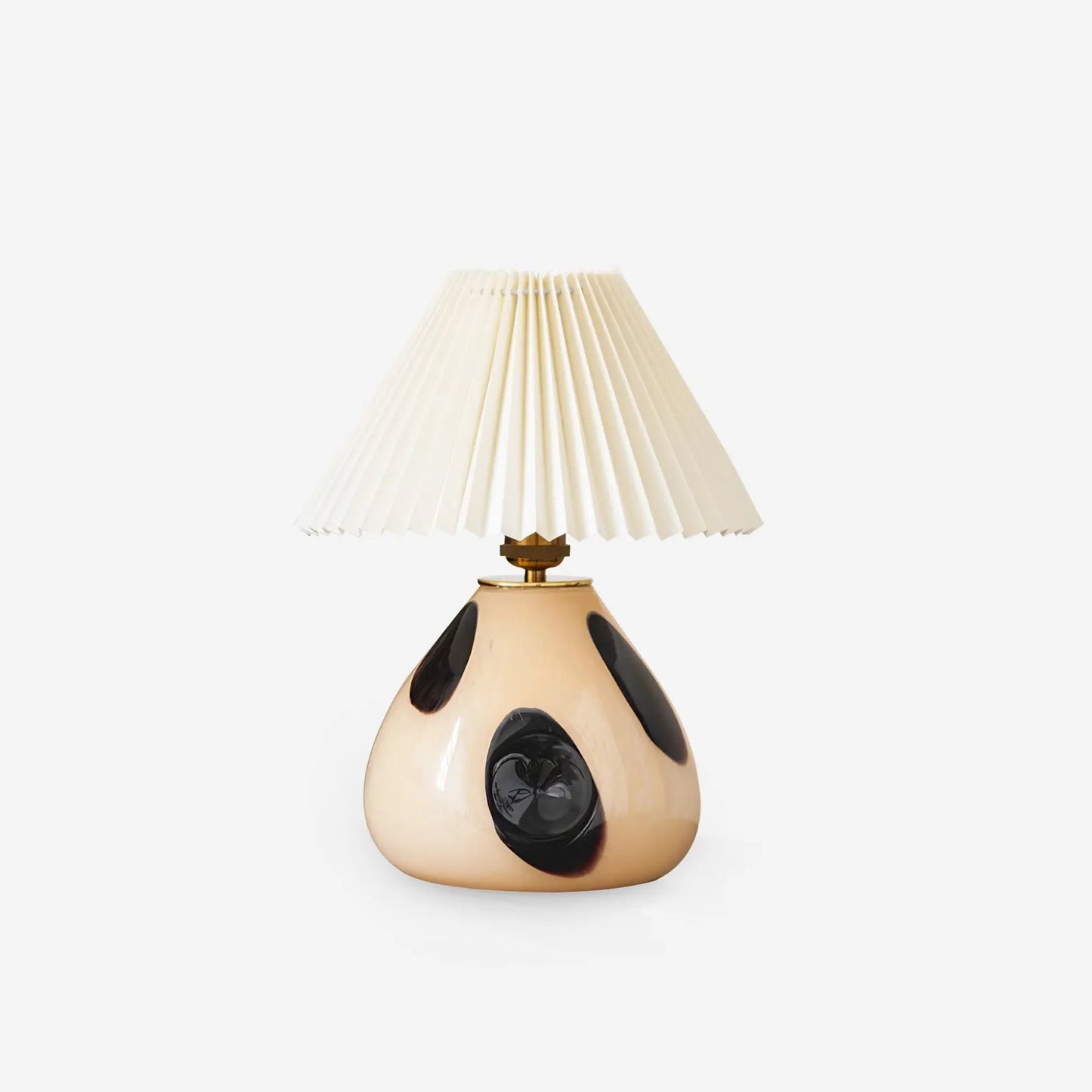 tafellamp mid-century plissé stoffen kap