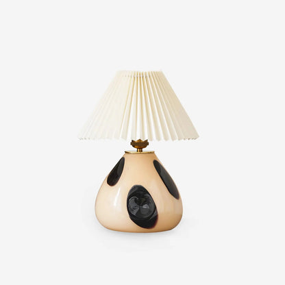 Tafellamp Mid-Century Plissé Stoffen Kap