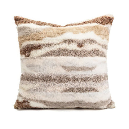 Pluche Kussenhoes Aardse Tinten