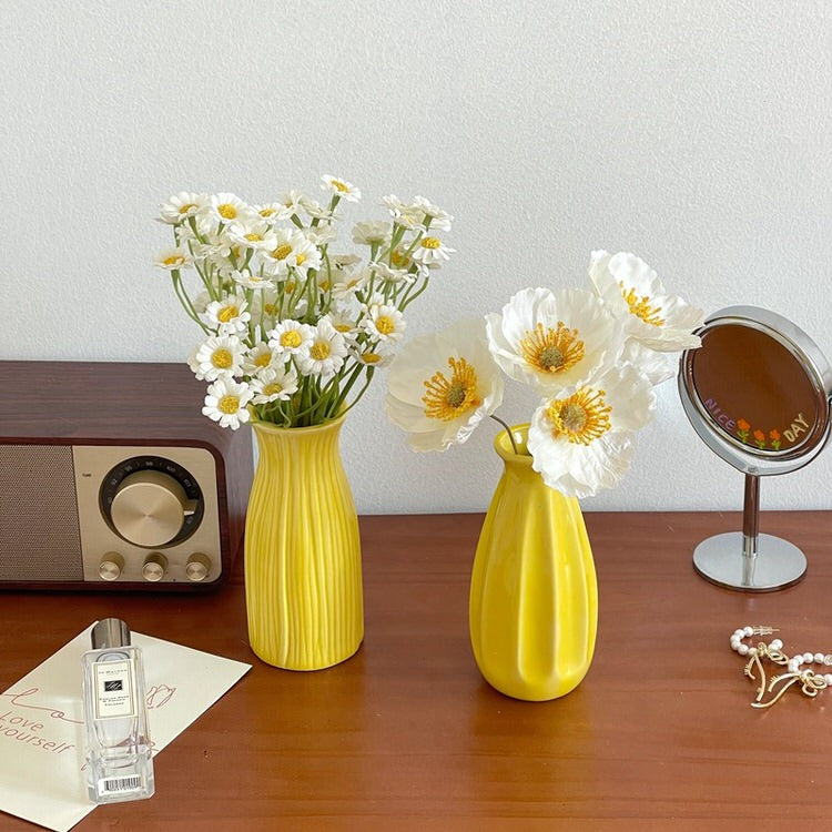 keramische bloemvaas minimalistisch ontwerp