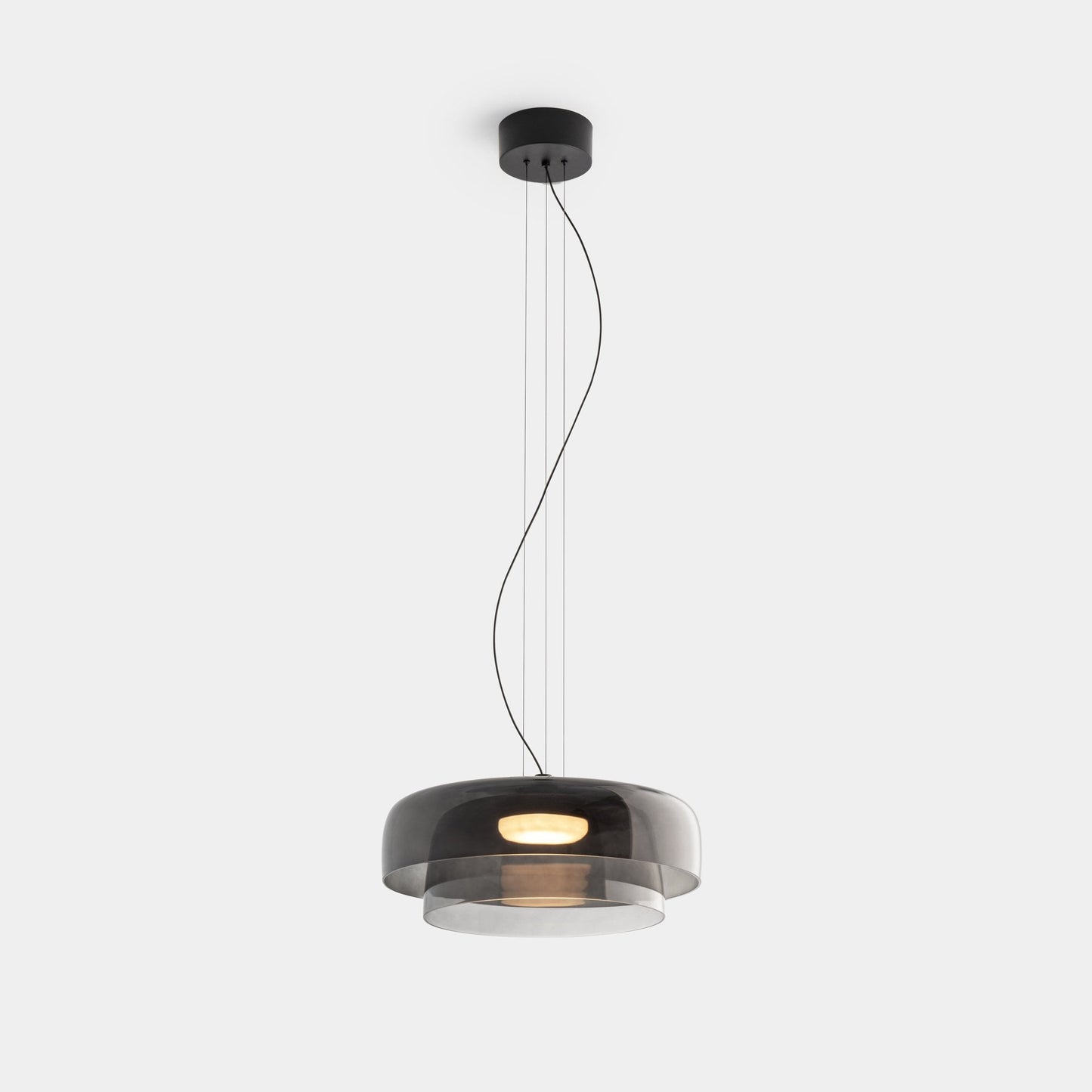 elegante glazen plafondlamp voor een sfeervolle verlichting