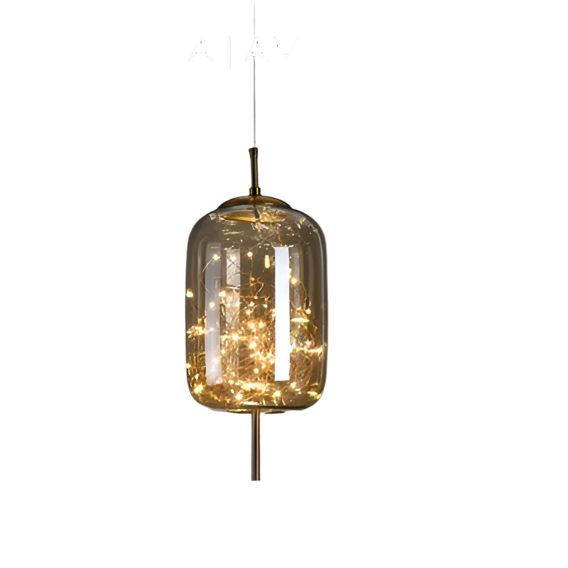 essence | elegante bruine glazen hanglamp