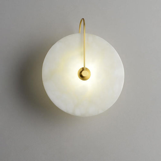 Elegante Alabaster LED Wandlamp voor een Sfeervolle Verlichting