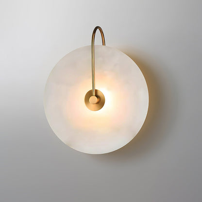 Elegante Alabaster LED Wandlamp voor een Sfeervolle Verlichting