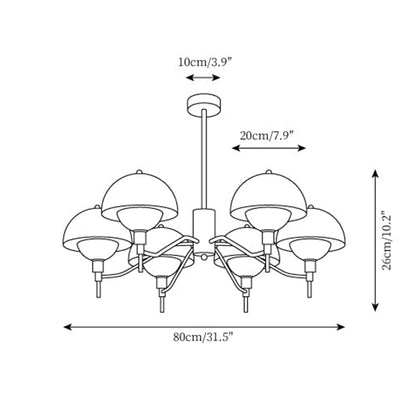 Elegante Franse bubble kroonluchter voor een stijlvolle woonkamer