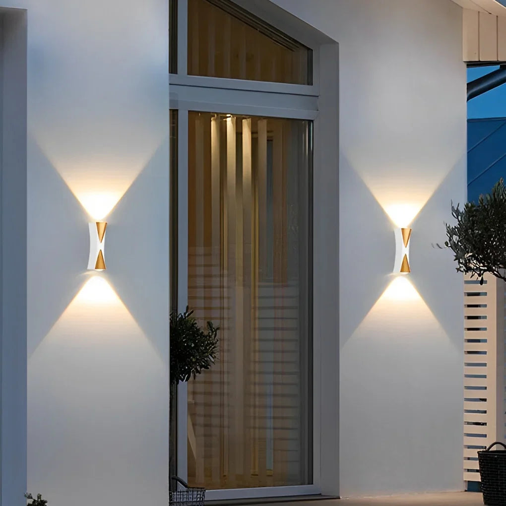 aluminium wandlamp voor terras en buitenmuur